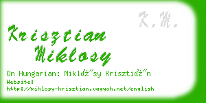 krisztian miklosy business card